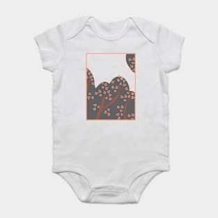 Autumn shrub simple Scandinavian style design Baby Bodysuit